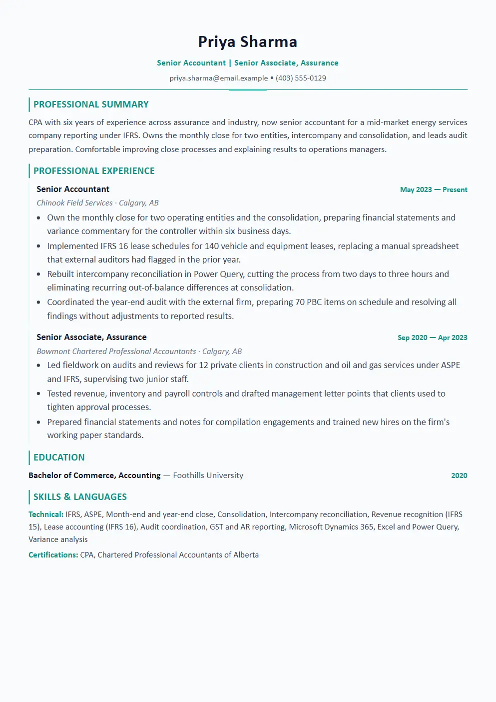 Accountant resume example thumbnail